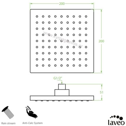 ΚΩΔΩΝΑΣ KVARDATO 20x20 LAVEO (NLQ_0DAD)