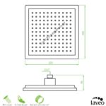ΚΩΔΩΝΑΣ LUKE 22x22 black ABS LAVEO (NLX_7DAD)