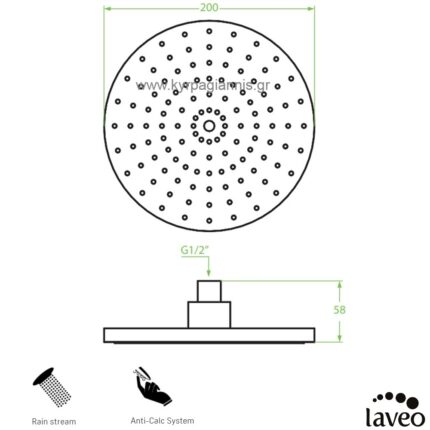 ΚΩΔΩΝΑΣ RONDO Φ20cm LAVEO (NLX_0DAD)