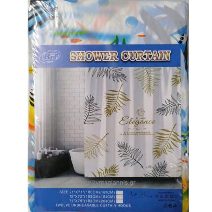 ΚΟΥΡΤΙΝΑ 180x180 πλαστική Ε.Τ. με κρίκους