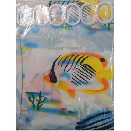 ΚΟΥΡΤΙΝΑ 180x180 πλαστική Ε.Τ. με κρίκους