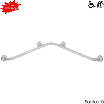 ΛΑΒΗ ΤΟΙΧΟΥ ΓΩΝΙΑΚΗ λευκή 80x80 ΑΜΕΑ Sanitosco (25EK03B2B)