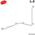 ΛΑΒΗ ΤΟΙΧΟΥ ΓΩΝΙΑΚΗ & ΚΑΘΕΤΗ λευκή 90x80x80 ΑΜΕΑ Sanitosco (25EK02B4B)