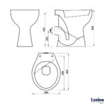 ΛΕΚΑΝΗ ΜΠΑΝΙΟΥ DELTA amea ψηλή LECICO "P" πορσελάνινη