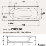 ΜΠΑΝΙΕΡΑ CAROLINA 170x75 ΕΥΘΥΓΡΑΜΜΗ
