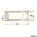 ΜΠΑΝΙΕΡΑ GLORIA 140x70 ΕΥΘΥΓΡΑΜΜΗ