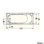 ΜΠΑΝΙΕΡΑ GLORIA 150x70 ΕΥΘΥΓΡΑΜΜΗ