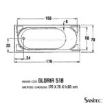 ΜΠΑΝΙΕΡΑ GLORIA 170x70 ΕΥΘΥΓΡΑΜΜΗ