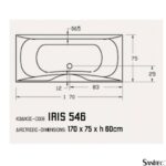 ΜΠΑΝΙΕΡΑ IRIS 170x75 ΕΥΘΥΓΡΑΜΜΗ