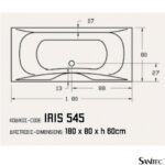 ΜΠΑΝΙΕΡΑ IRIS 180x80 ΕΥΘΥΓΡΑΜΜΗ