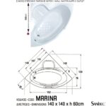 ΜΠΑΝΙΕΡΑ MARINA 140x140 ΓΩΝΙΑΚΗ