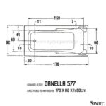 ΜΠΑΝΙΕΡΑ ORNELLA 170x82 ΕΥΘΥΓΡΑΜΜΗ