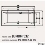 ΜΠΑΝΙΕΡΑ QUADRA 170x80 ΕΥΘΥΓΡΑΜΜΗ