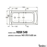 ΜΠΑΝΙΕΡΑ ROSA 140x70 ΕΥΘΥΓΡΑΜΜΗ
