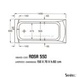 ΜΠΑΝΙΕΡΑ ROSA 150x70 ΕΥΘΥΓΡΑΜΜΗ