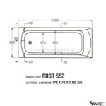 ΜΠΑΝΙΕΡΑ ROSA 170x70 ΕΥΘΥΓΡΑΜΜΗ