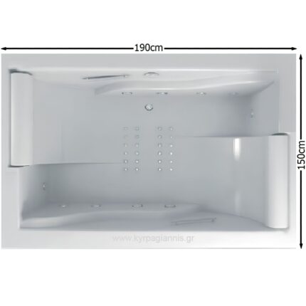 ΜΠΑΝΙΕΡΑ ΥΔΡΟΜΑΣΑΖ LUGANO 150x190