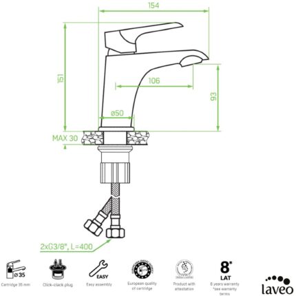 ΜΠΑΤΑΡΙΑ ΝΙΠΤΗΡΟΣ ALEA λευκή (LAVEO)