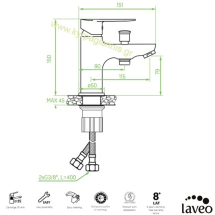 ΜΠΑΤΑΡΙΑ ΝΙΠΤΗΡΟΣ APPIA με διανεμητή (LAVEO)