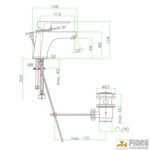 Μπαταρία Νιπτήρος Μαύρη FIORE KEVON CHIC Ιταλίας (81ΒX8120)
