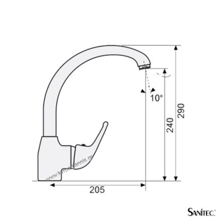 ΜΠΑΤΑΡΙΑ ΚΟΥΖΙΝΑΣ ΠΑΓΚΟΥ JOLLA ΣΑΤΙΝΕ SANITEC