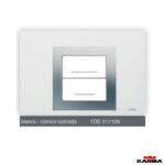 ΜΠΟΥΤΟΝ AUREA DUO-KARIBA λευκή με πλαίσιο σατινέ