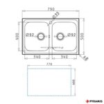 ΝΕΡΟΧΥΤΗΣ ΕΝΘΕΤΟΣ ATHENA(2B) PYRAMIS 79x50