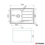 ΝΕΡΟΧΥΤΗΣ ΕΝΘΕΤΟΣ ATHENA 79x50 (1B 1D)
