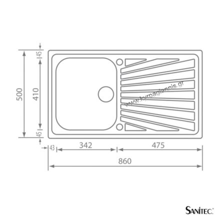 ΝΕΡΟΧΥΤΗΣ ΕΝΘΕΤΟΣ COMETA (11413) 86x50