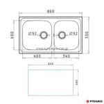 ΝΕΡΟΧΥΤΗΣ ΕΝΘΕΤΟΣ DORIAN (2B) PYRAMIS 86x50