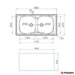 ΝΕΡΟΧΥΤΗΣ ΕΝΘΕΤΟΣ E33/33 PYRAMIS 86x43,5