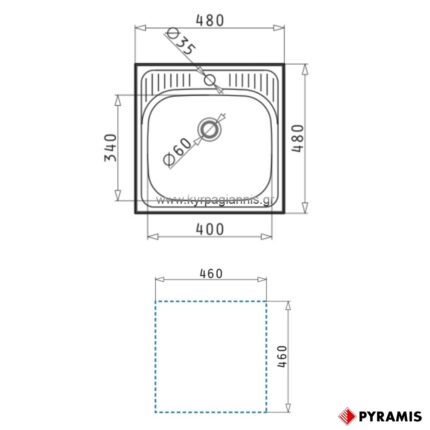 ΝΕΡΟΧΥΤΗΣ ΕΝΘΕΤΟΣ EΤ34 Pyramis 48x48