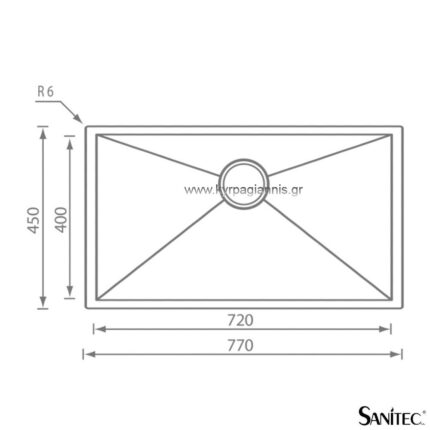 ΝΕΡΟΧΥΤΗΣ ΕΝΘΕΤΟΣ FILO QUADRA(11906) 77x45