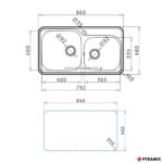 ΝΕΡΟΧΥΤΗΣ ΕΝΘΕΤΟΣ SPACE MID (2B)PYRAMIS 86x48