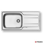 ΝΕΡΟΧΥΤΗΣ ΕΝΘΕΤΟΣ ZEDA PLUS (1B 1D)PYRAMIS 100x50