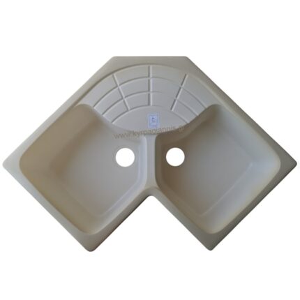 ΝΕΡΟΧΥΤΗΣ ΣΥΝΘΕΤΙΚΟΣ ΓΩΝΙΑΚΟΣ 82,5x82,5x50 2πλός (711 CAPUCCINO)