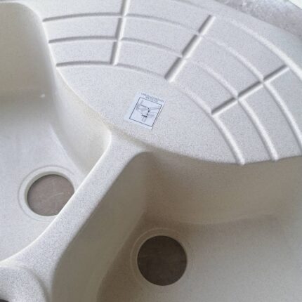 ΝΕΡΟΧΥΤΗΣ ΣΥΝΘΕΤΙΚΟΣ ΓΡΑΝΙΤΗΣ ΓΩΝΙΑΚΟΣ 82,5x82,5x50 2πλός (711 GRANITE CREAM)