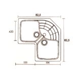 ΝΕΡΟΧΥΤΗΣ ΣΥΝΘΕΤΙΚΟΣ ΓΩΝΙΑΚΟΣ 82,5x82,5x50 2πλός (711 TDF)