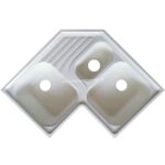 ΝΕΡΟΧΥΤΗΣ ΣΥΝΘΕΤΙΚΟΣ ΓΩΝΙΑΚΟΣ 81,5x81,5x50 3πλός (711 WHITE)