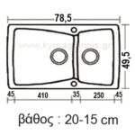 ΝΕΡΟΧΥΤΗΣ ΣΥΝΘΕΤΙΚΟΣ ΓΡΑΝΙΤΗΣ 79x50(320)