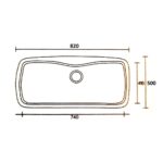 ΝΕΡΟΧΥΤΗΣ ΣΥΝΘΕΤΙΚΟΣ ΓΡΑΝΙΤΗΣ 82x50 (717 GRANITE GREEN)