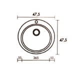 ΝΕΡΟΧΥΤΗΣ ΣΥΝΘΕΤΙΚΟΣ ΓΡΑΝΙΤΗΣ ΣΤΡΟΓΓΥΛΟΣ Φ47,5 (710 GRANITE TERACOTTA)