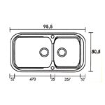 ΝΕΡΟΧΥΤΗΣ ΣΥΝΘΕΤΙΚΟΣ 95,5x50,5 (702 CAPUCCINO)