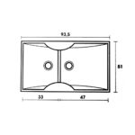 ΝΕΡΟΧΥΤΗΣ ΣΥΝΘΕΤΙΚΟΣ ΓΡΑΝΙΤΗΣ 93,5x51 (722 GRANITE CREAM)
