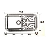 ΝΕΡΟΧΥΤΗΣ ΣΥΝΘΕΤΙΚΟΣ ΓΡΑΝΙΤΗΣ 96x50,5 (707 GRANITE GREEN)
