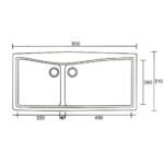 ΝΕΡΟΧΥΤΗΣ ΣΥΝΘΕΤΙΚΟΣ ΓΡΑΝΙΤΗΣ 93x51 (718 METALIC CROMO)