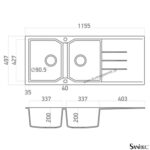 ΝΕΡΟΧΥΤΗΣ ULTRA GRANITE 800 116x50(116 2Β 1D)