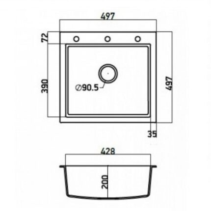 ΝΕΡΟΧΥΤΗΣ ULTRA GRANITE 816 50x50