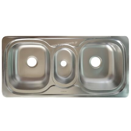 Νεροχύτης Κουζίνας Ένθετος 103x50 (XAL10350A) ανοξείδωτος