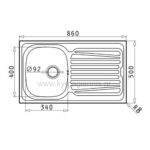 ΝΕΡΟΧΥΤΗΣ ΕΝΘΕΤΟΣ SPARTA(1B 1D)PYRAMIS 86x50